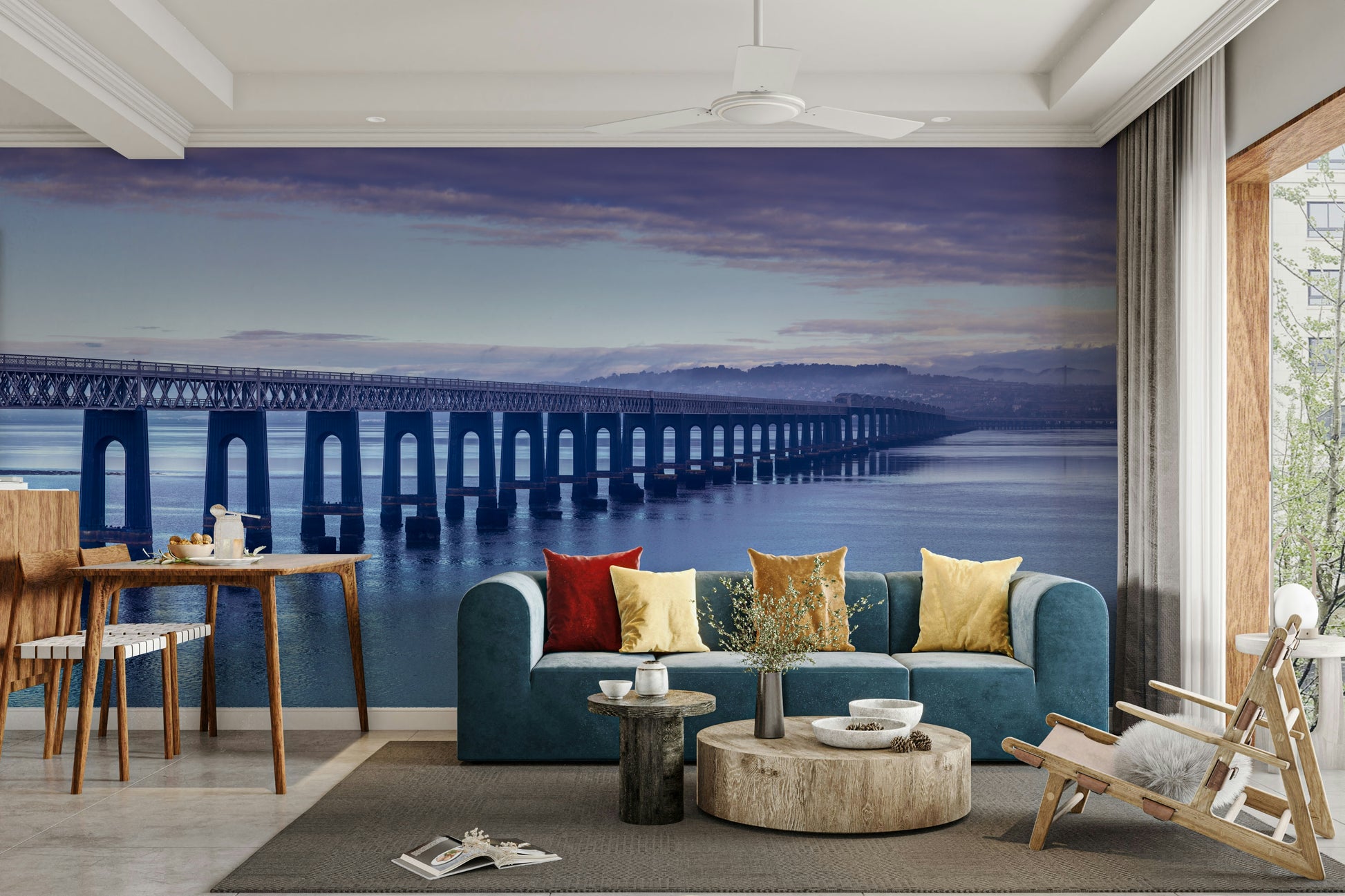 The wall art combines a nature theme with a tranquil feel.

