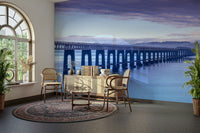 A calm and serene wall covering.

