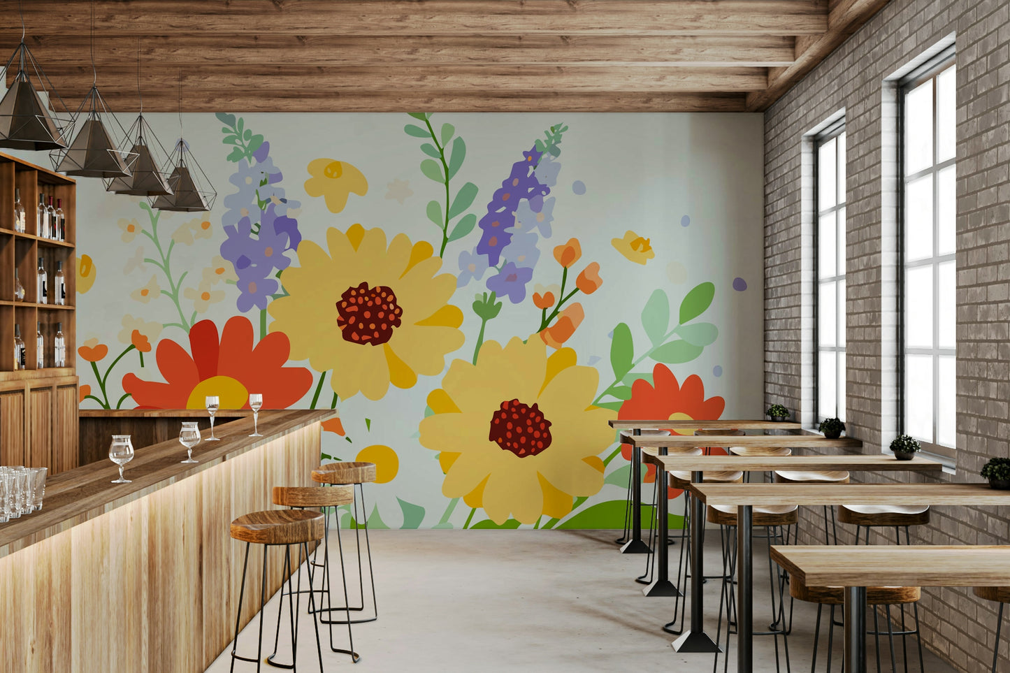 A seamless pattern for a living room or bedroom.

