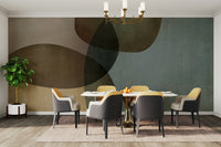 The mural has a soft, graceful feel.

