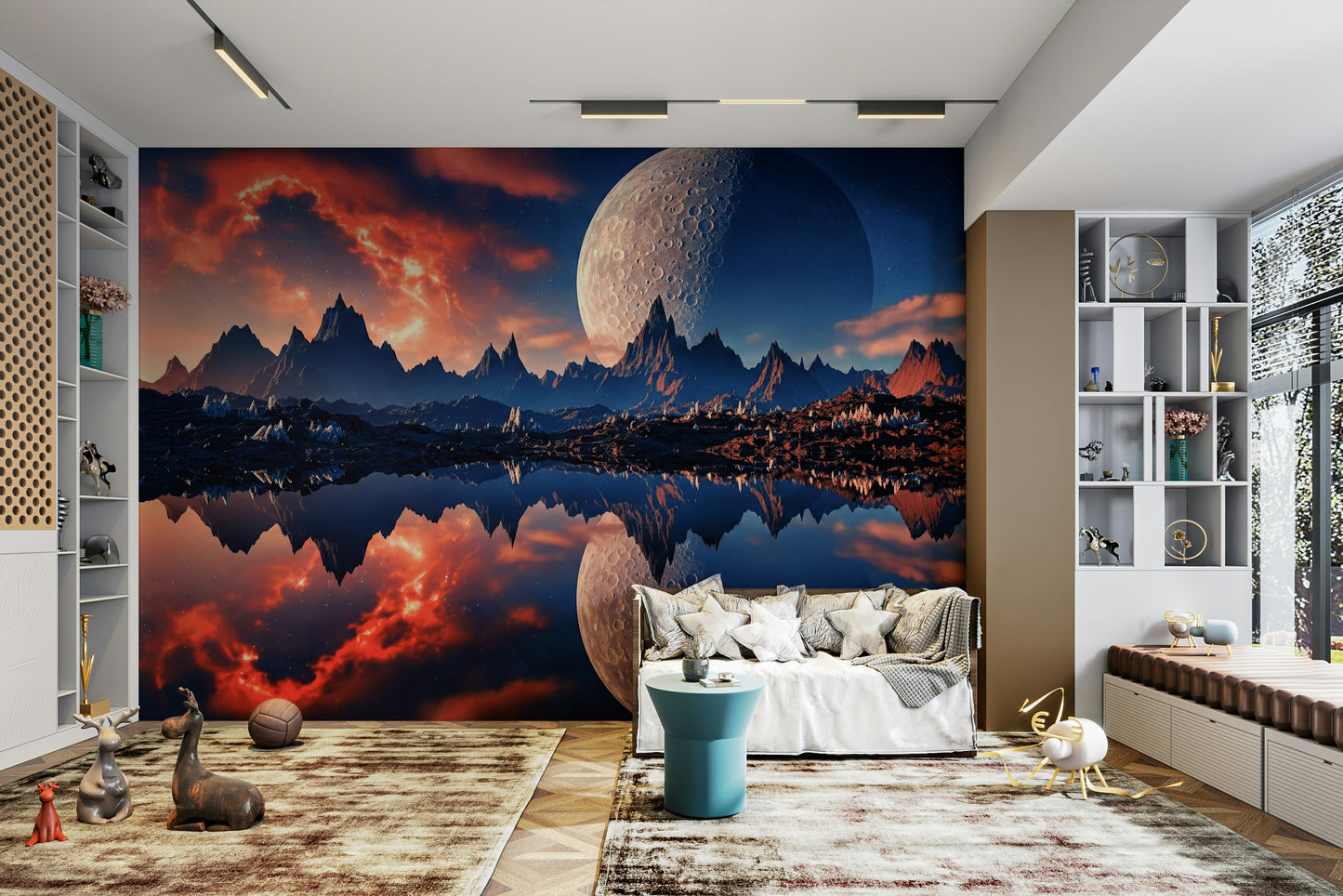 A seamless pattern for a living room or bedroom.

