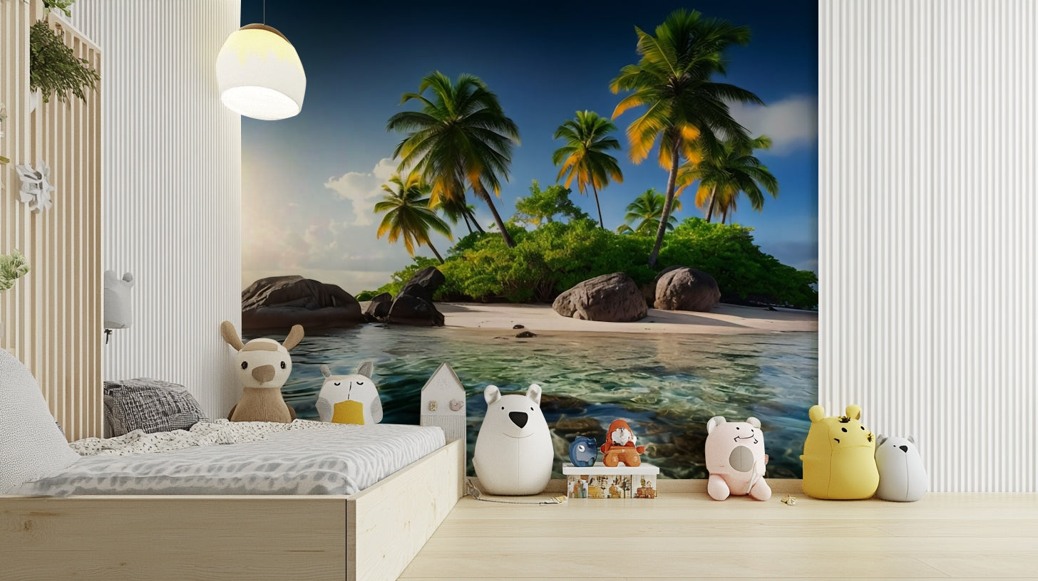 The room's lighting highlights the peaceful feel of the pattern.

