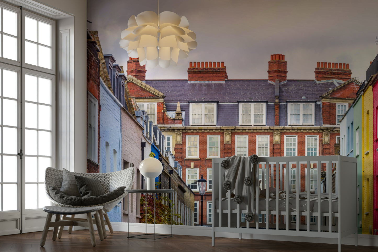 A seamless pattern for a living room or study.

