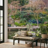 The mural has a soft, graceful feel.

