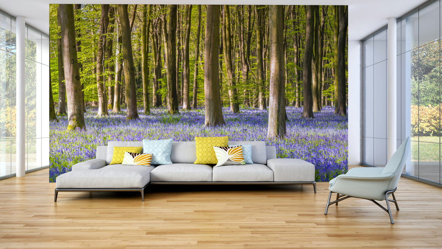 The mural has a soft, graceful feel.

