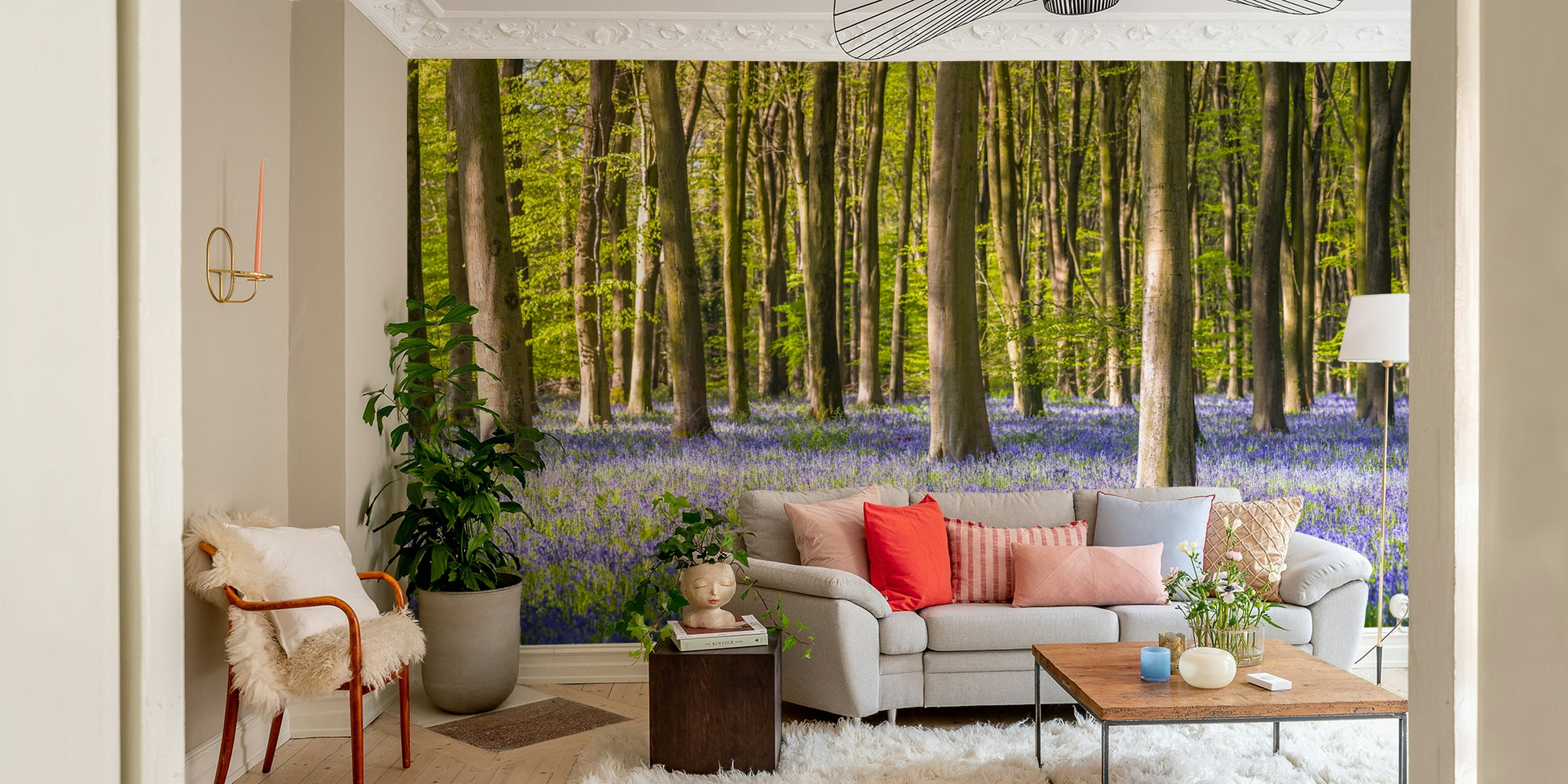 A calm and tranquil wall covering.

