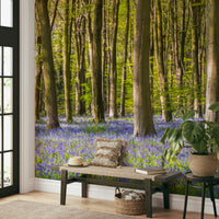 A high-quality print of a tranquil forest.

