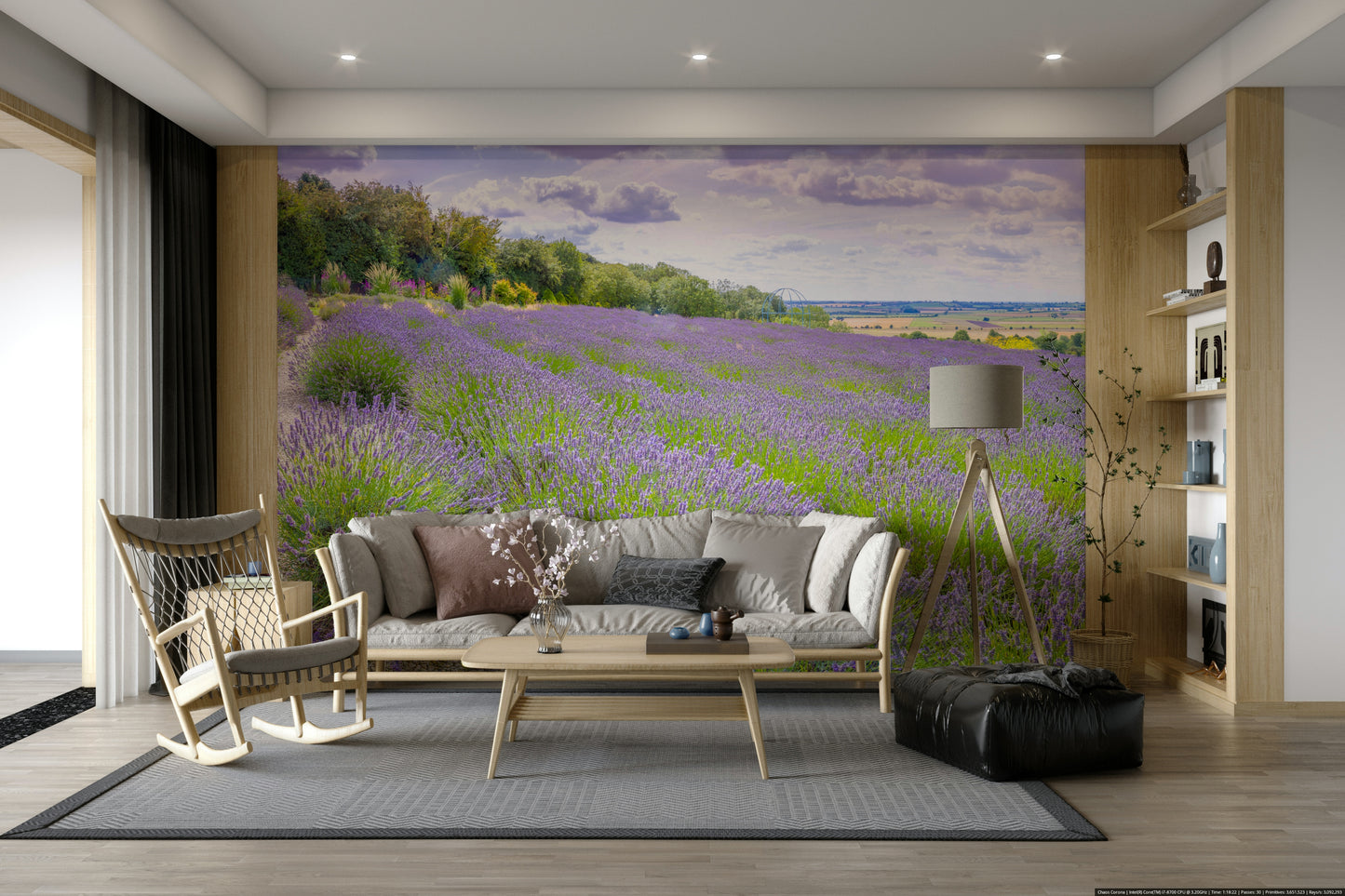 A seamless pattern for a bedroom or living room.

