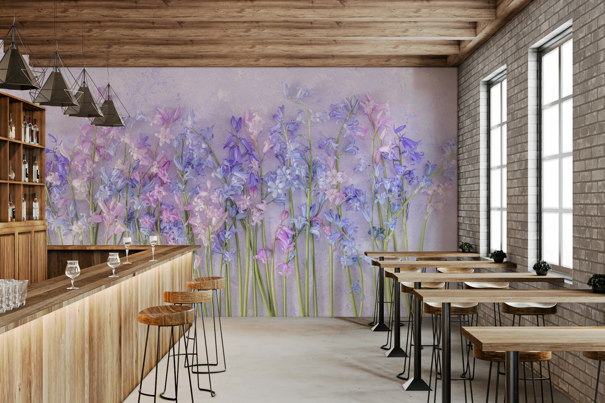 The wall art combines a nature theme with a magical feel.

