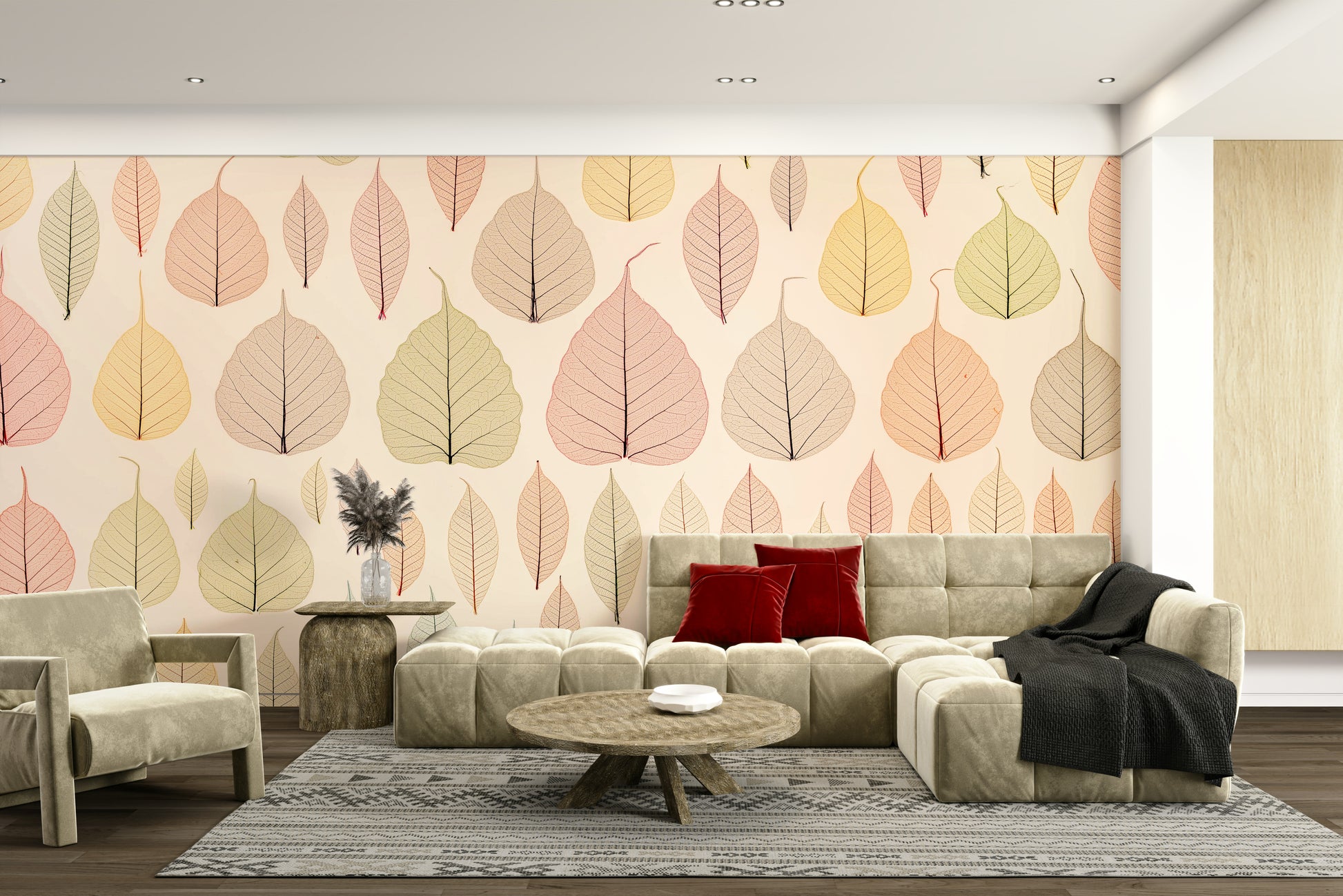 A seamless pattern for a living room or bedroom.


