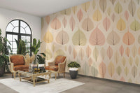 The wallpaper is perfect for an accent wall.

