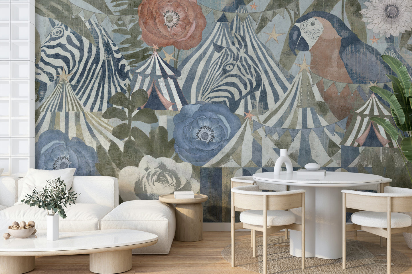 A whimsical, magical, and artistic wall covering.

