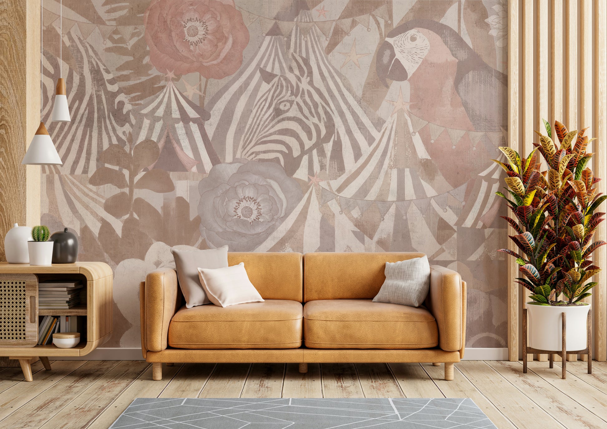 A whimsical, magical, and artistic wall covering.

