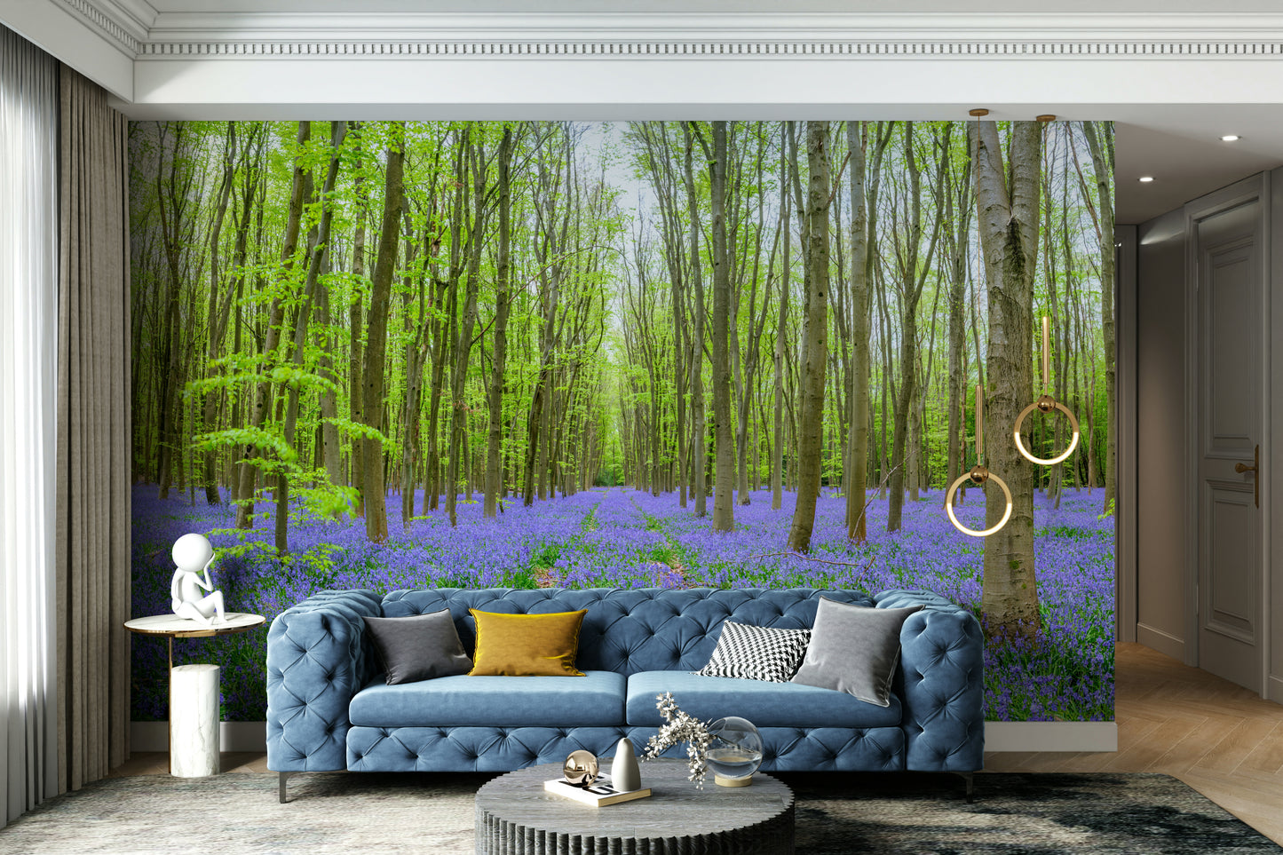 A calm and serene wall covering.

