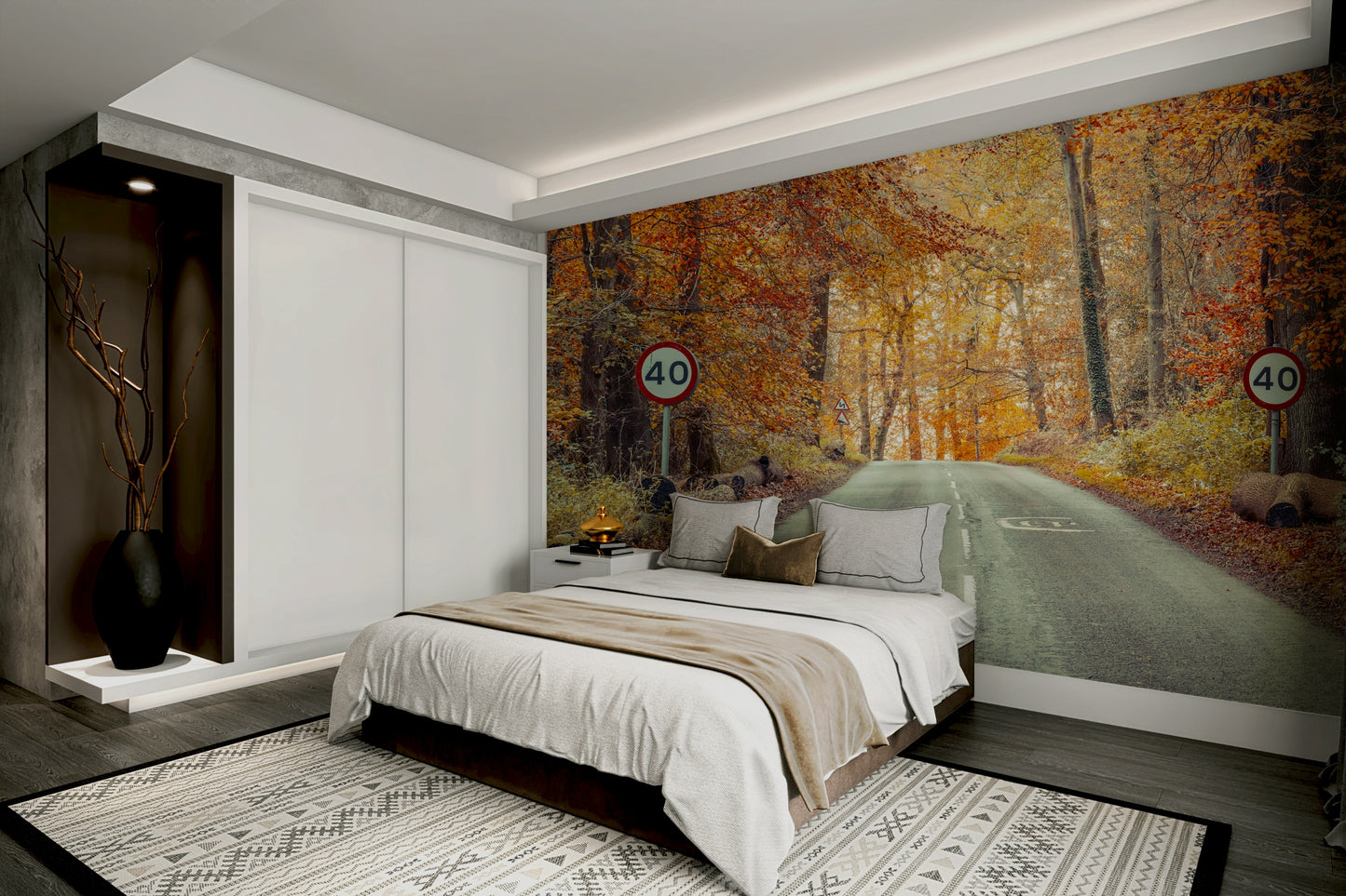 A seamless pattern for a living room or study.

