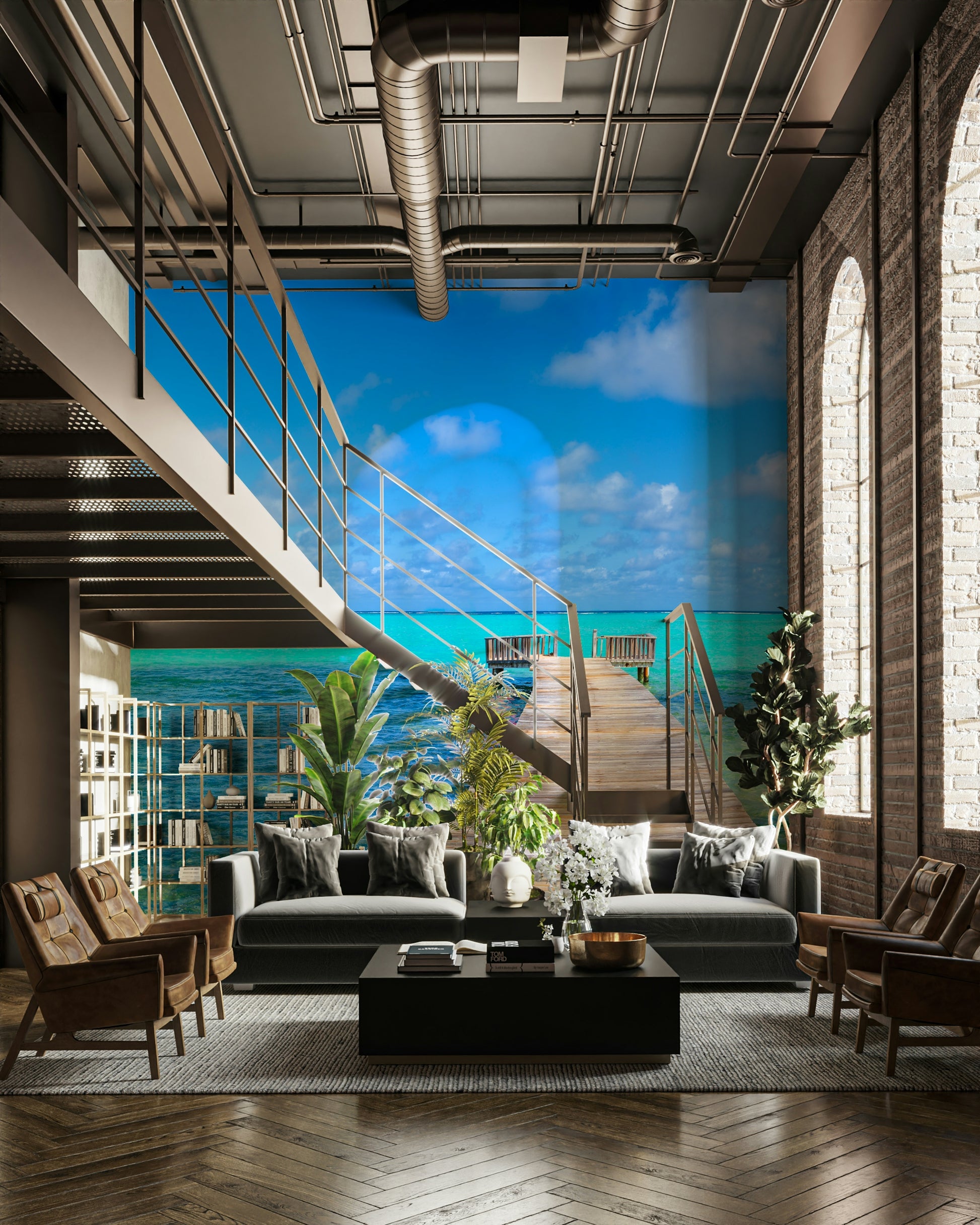 A high-quality print of a tranquil ocean scene.

