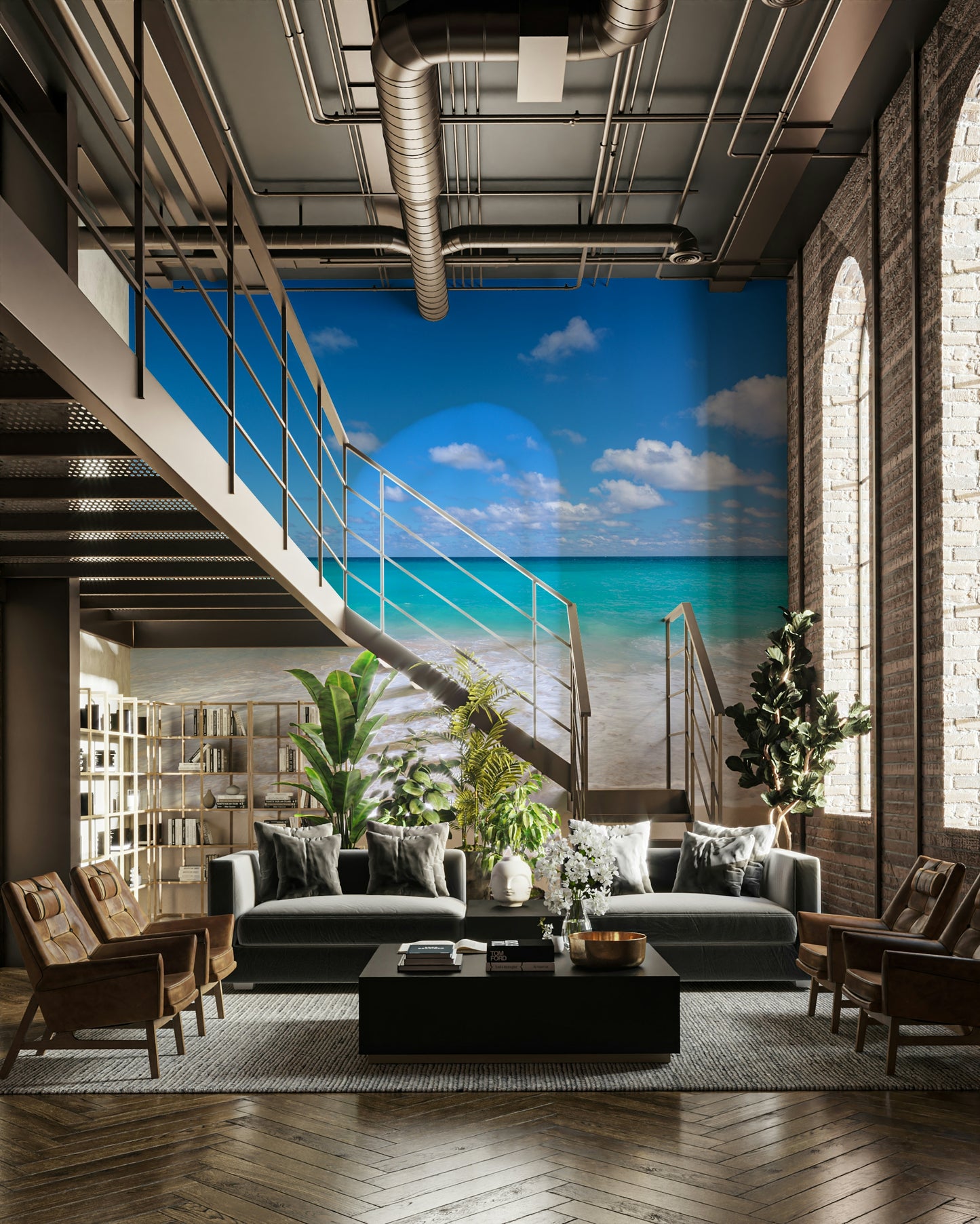 A seamless pattern for a living room or bedroom.

