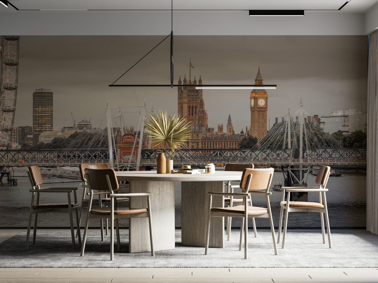 The wallpaper is perfect for an accent wall.

