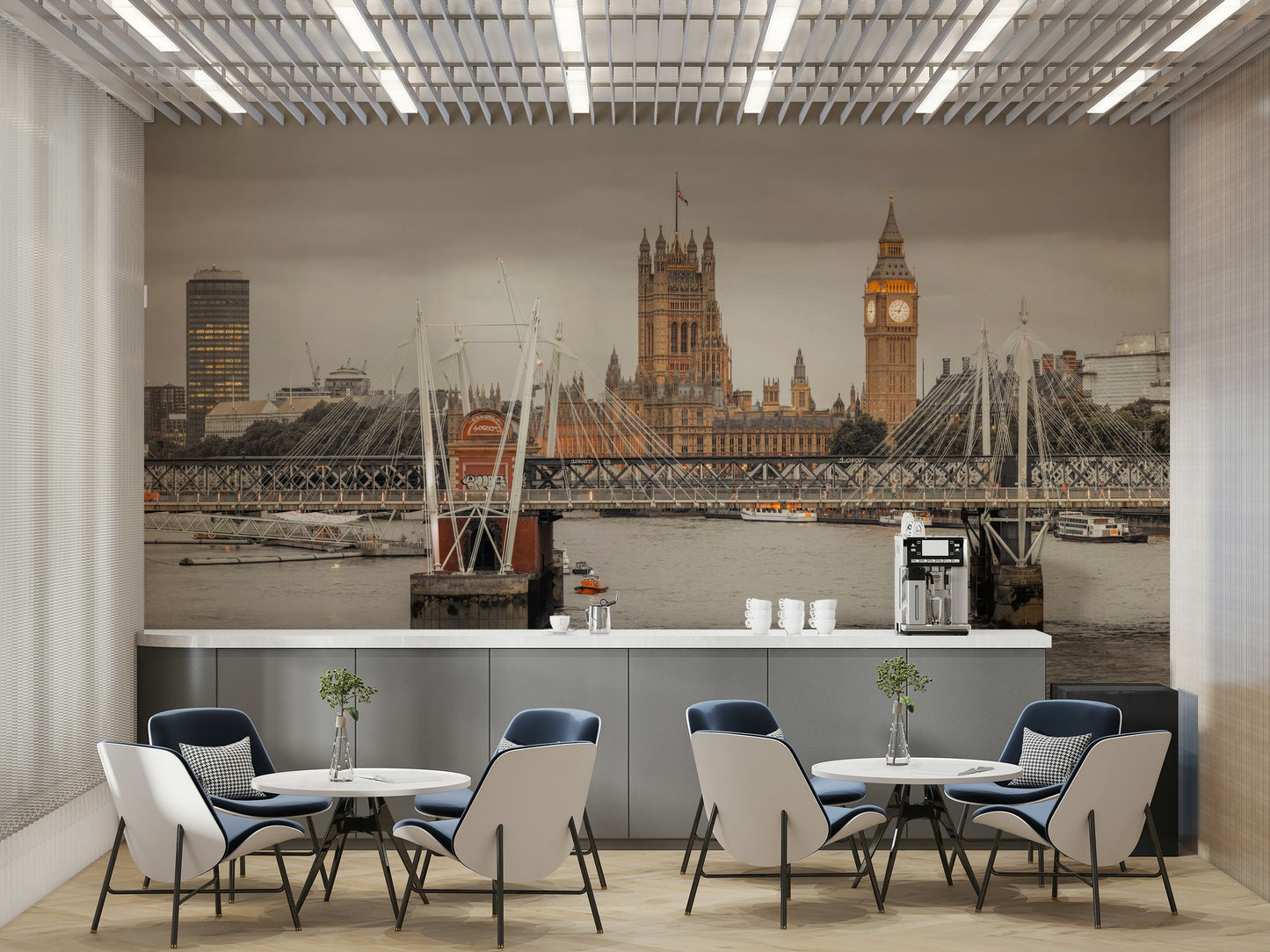 A sophisticated and elegant wall covering.

