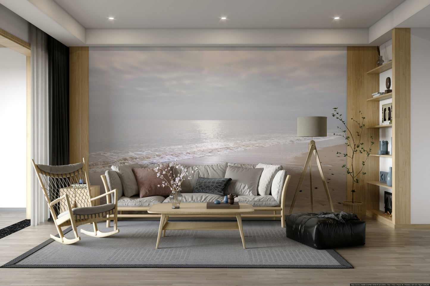 A seamless pattern for a living room or bedroom.

