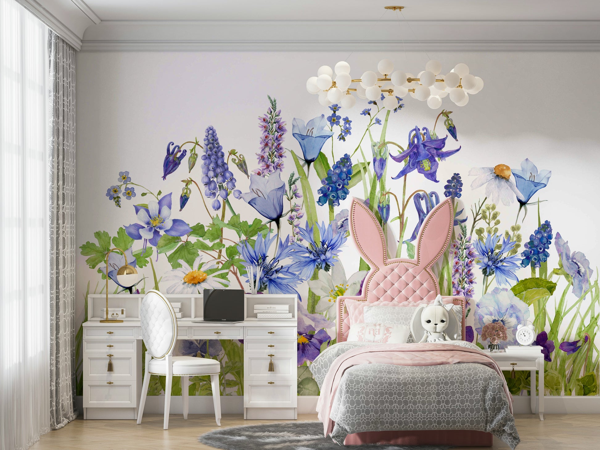 A seamless pattern for a bedroom or living room.

