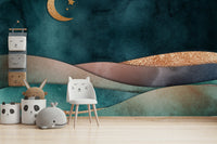 A close-up of the delicate gold and moon-like texture.

