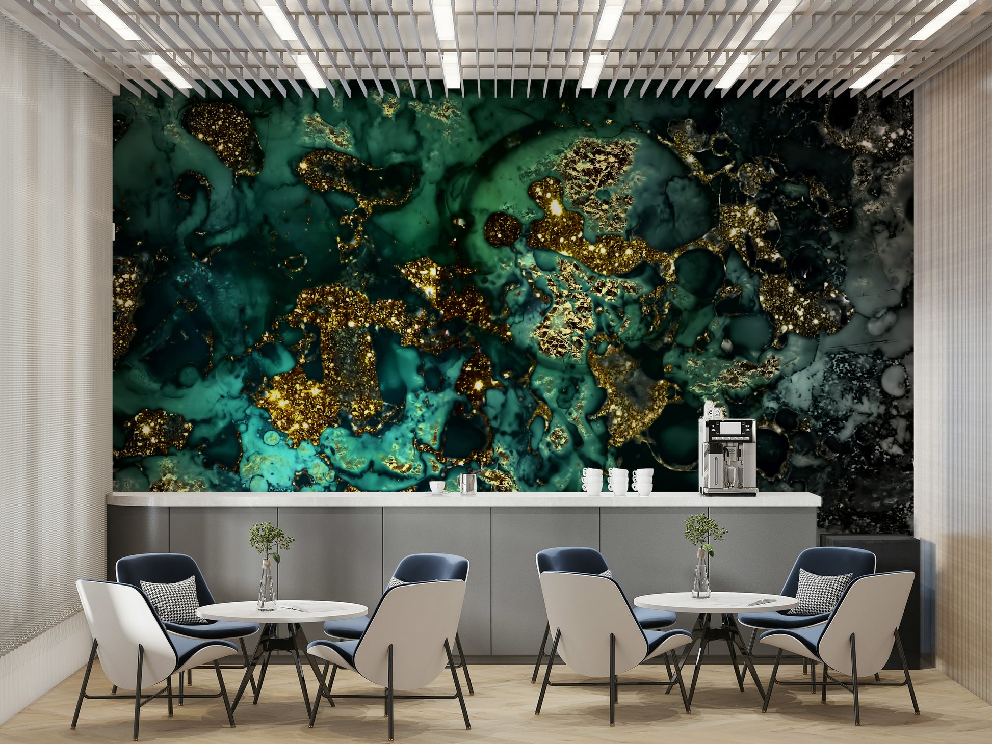 A sophisticated and luxurious wall covering.

