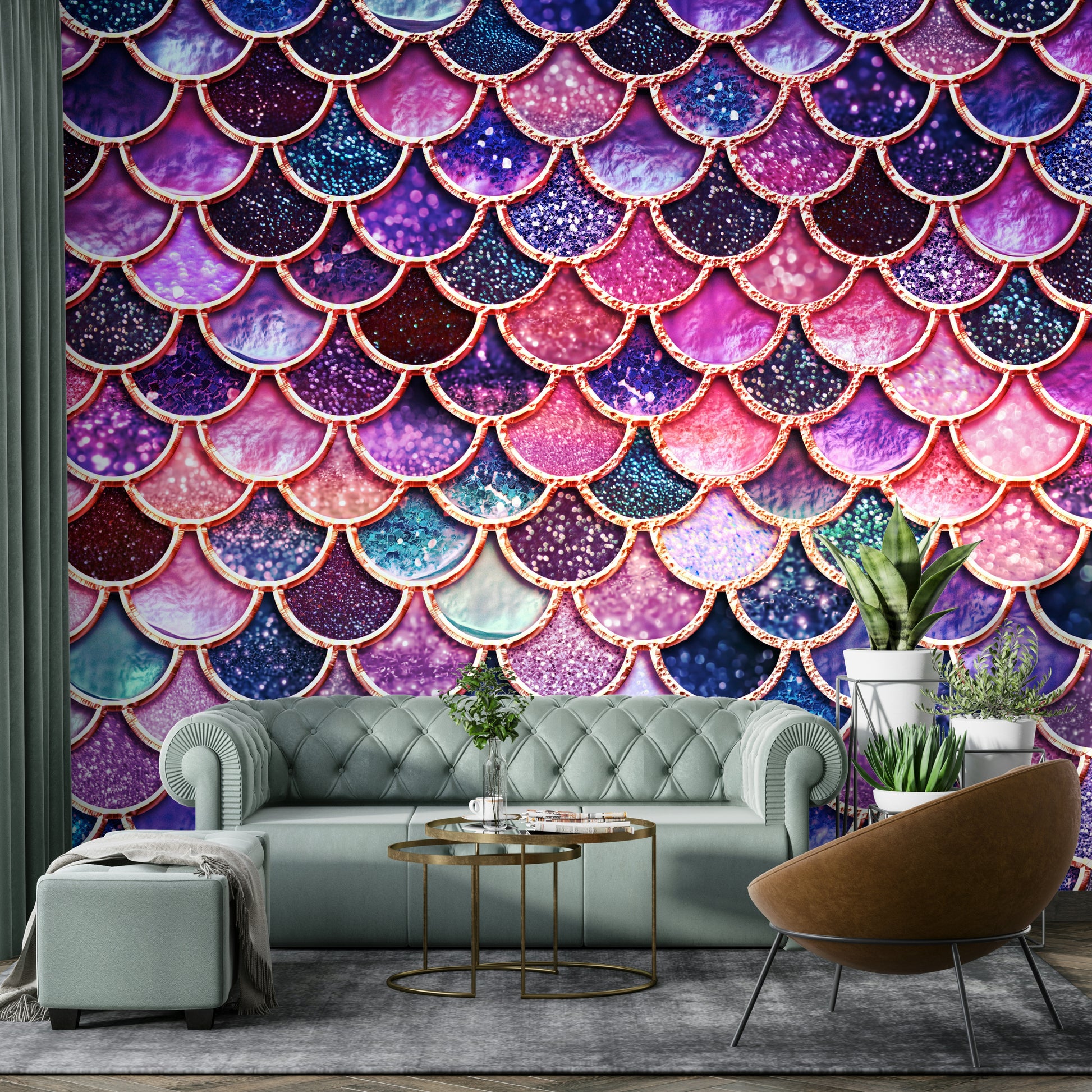 A whimsical, magical, and artistic wall covering.


