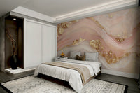 The mural shows a luxurious and glamorous pattern.

