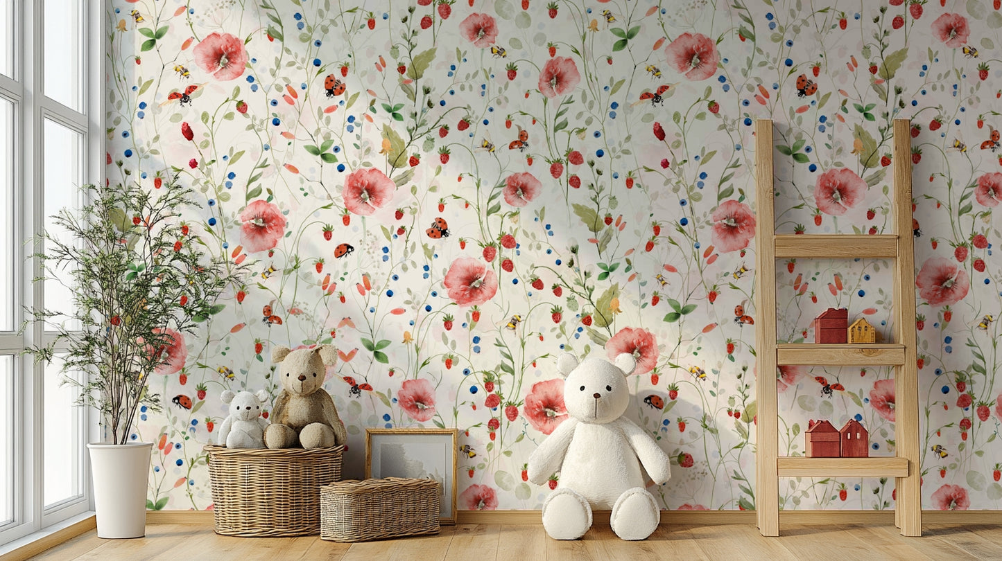 A calm and serene mural with a natural feel.

