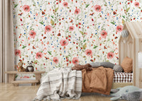 The mural has soft and gentle colors.

