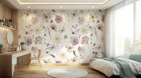 A calm and serene mural with a natural feel.

