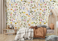 The mural has soft and gentle colors.

