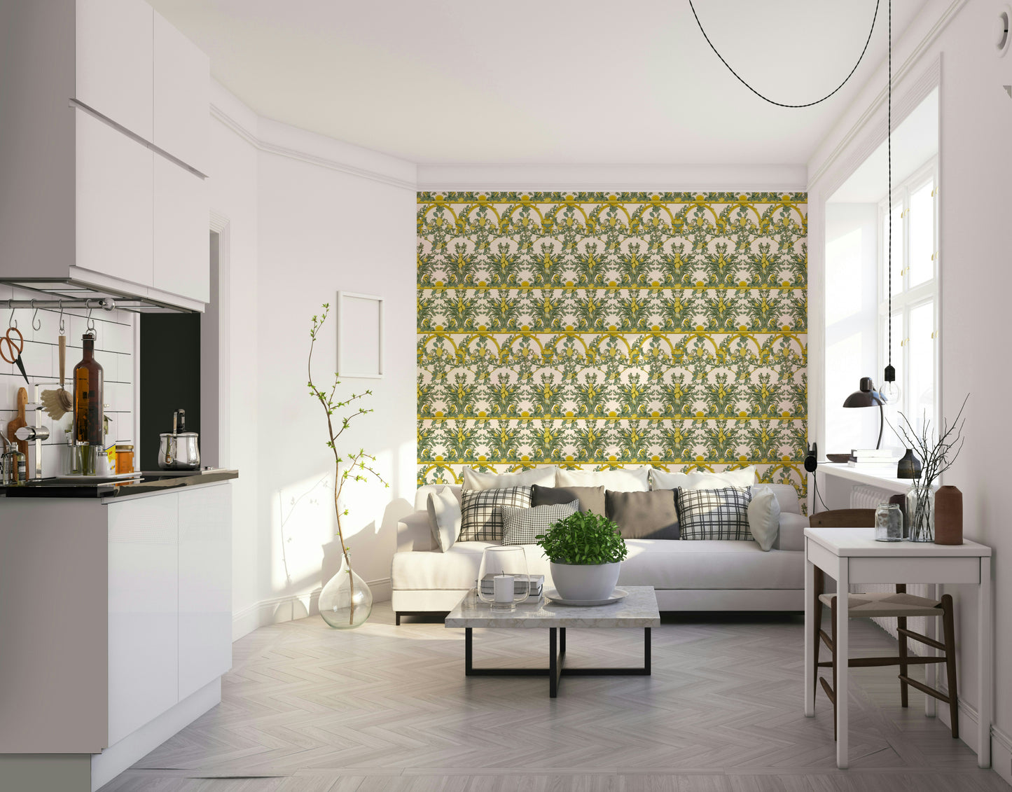 A seamless pattern for a kitchen or dining room.

