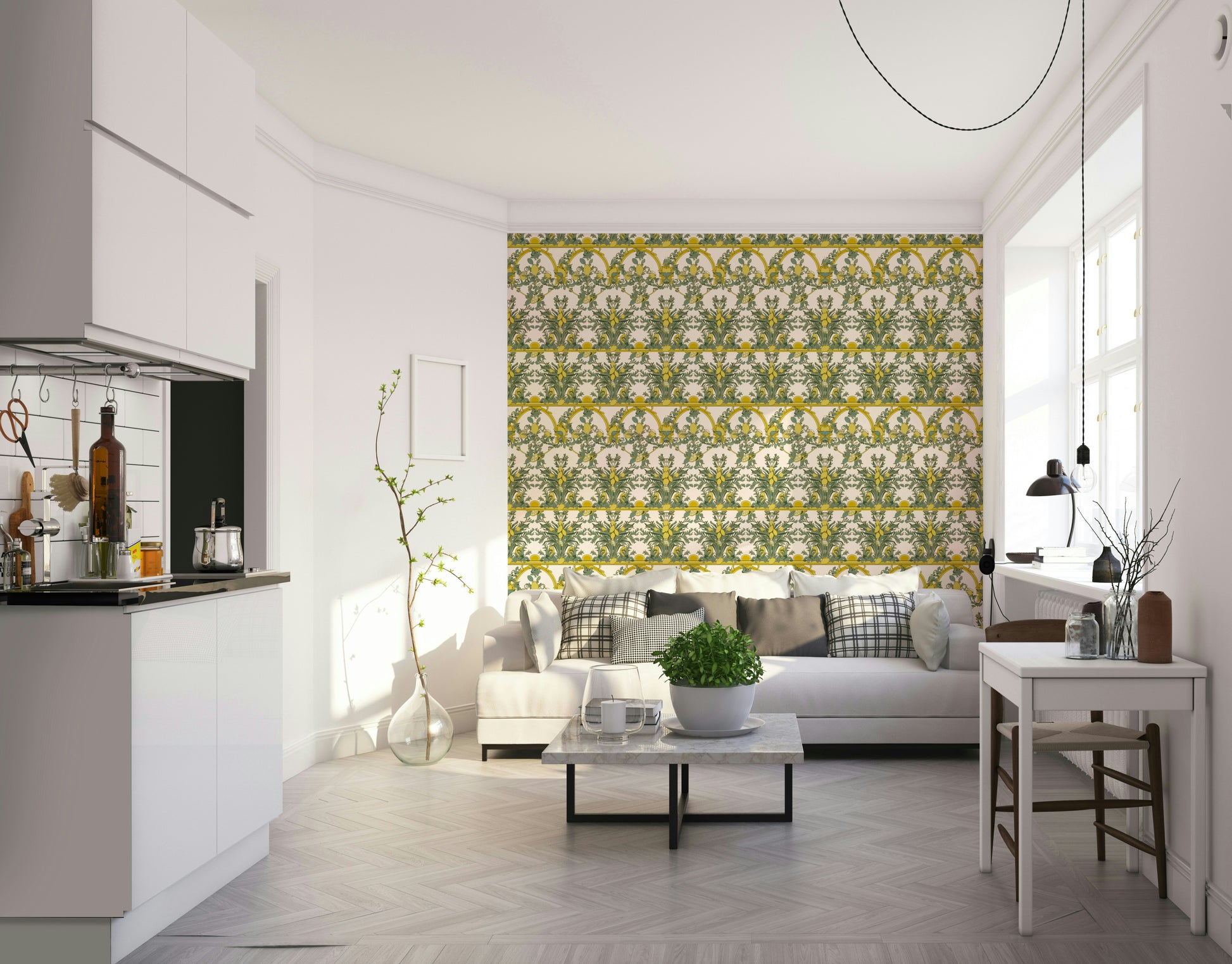 A seamless pattern for a kitchen or dining room.

