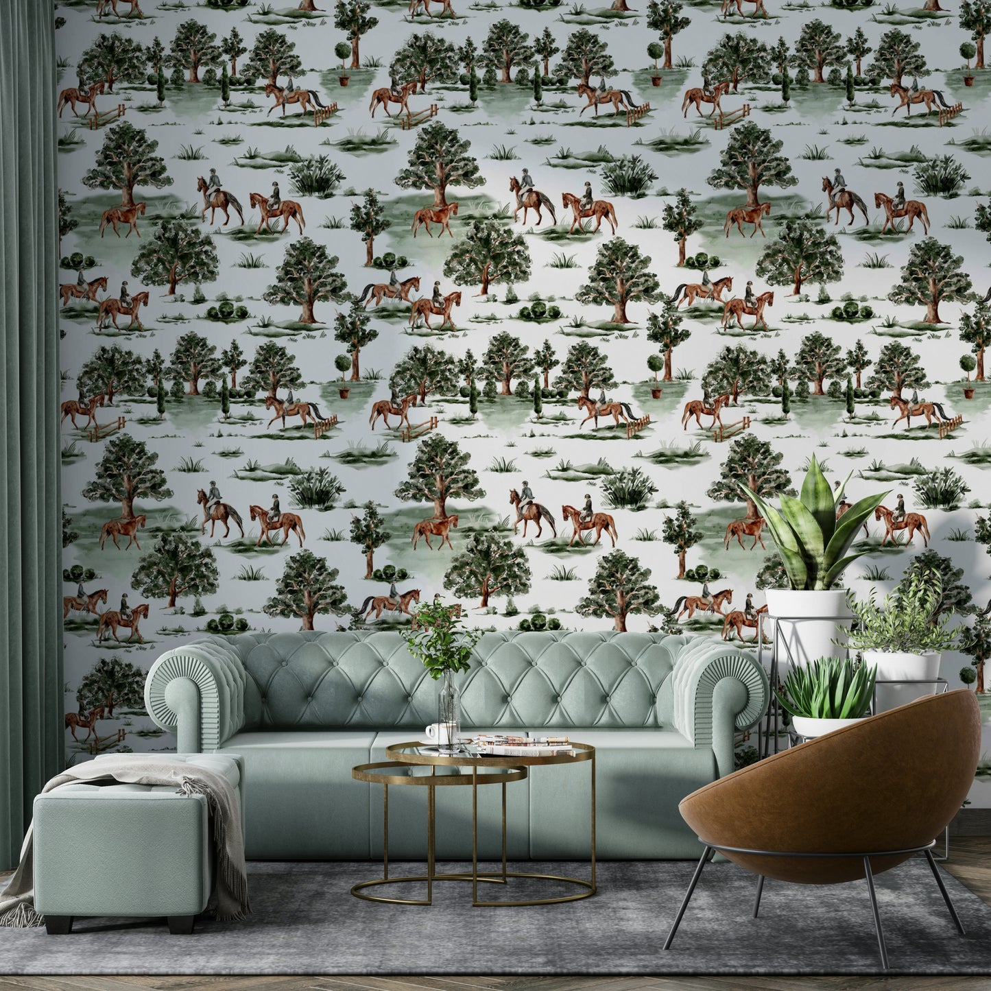 Wallpaper for a study or entryway.

