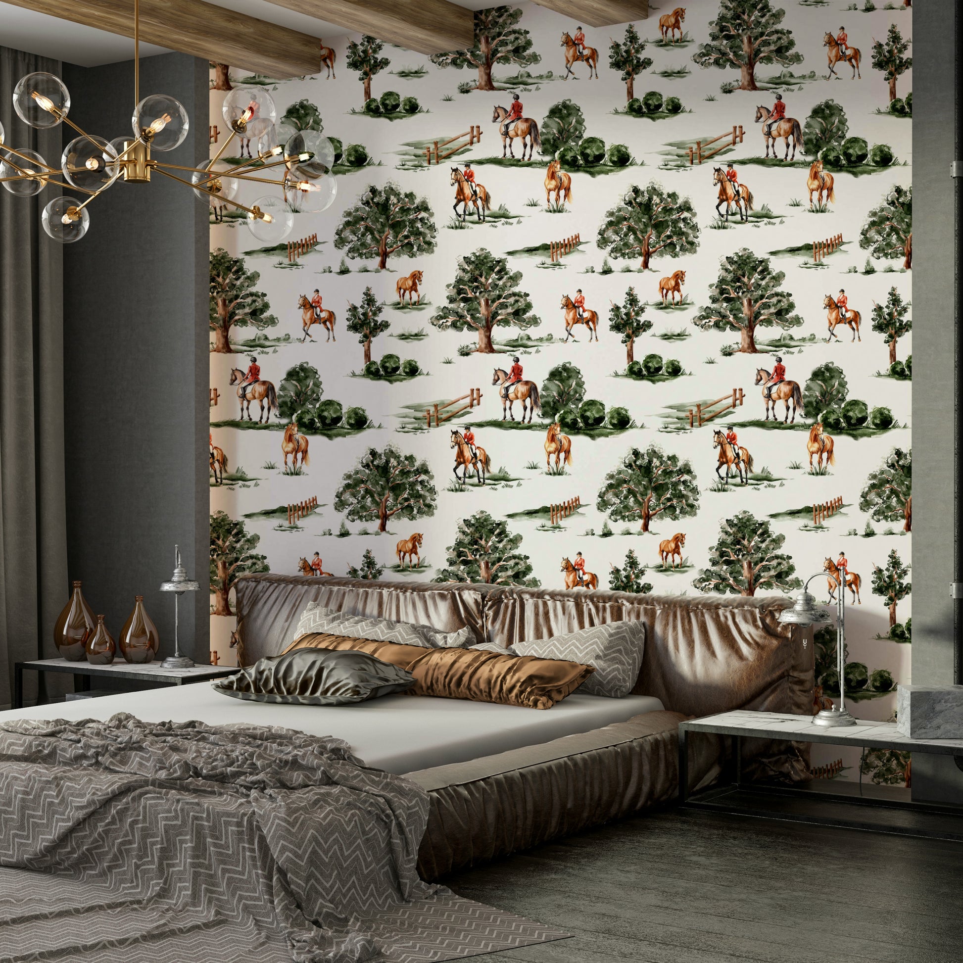 A classic, traditional style wallpaper design.

