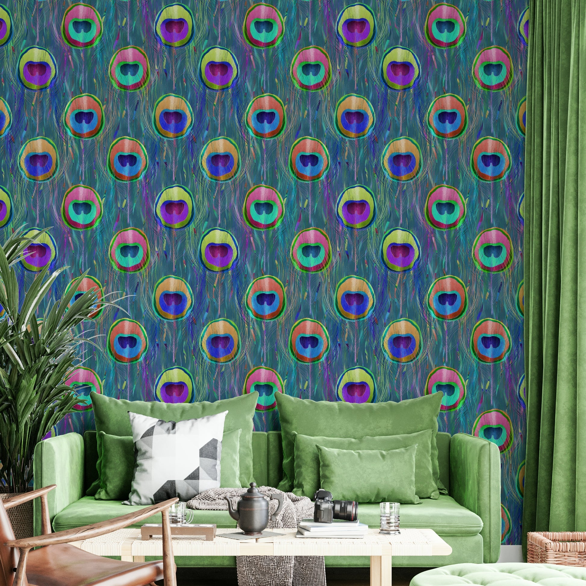 A bold and artistic wall design for a modern home.

