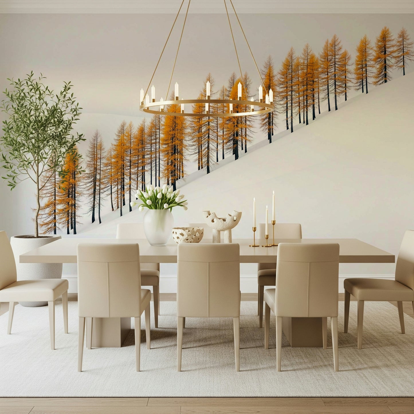 Winter's Gold Wall Mural