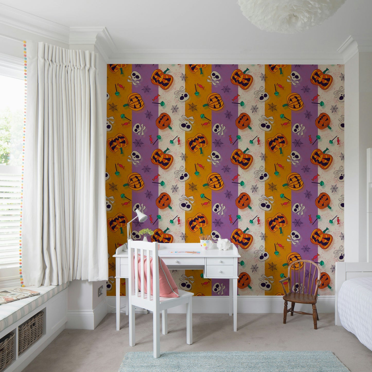 Festive Halloween Pattern Wallpaper⁠