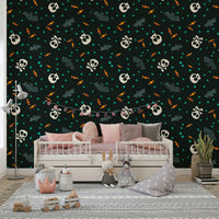 Dark Trick or Treat Party Wallpaper home decor.
