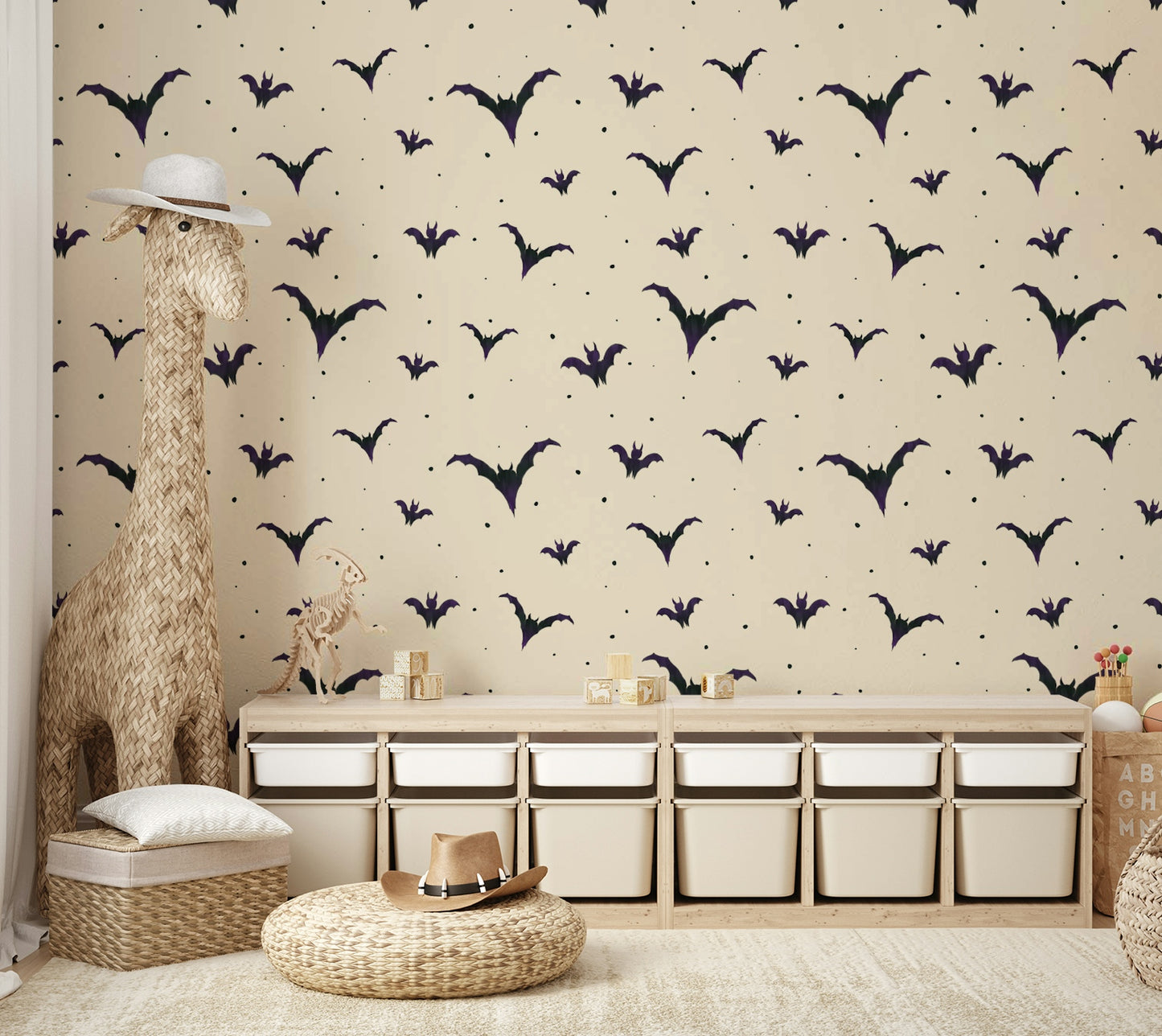 The pattern repeats seamlessly across the entire wall.
