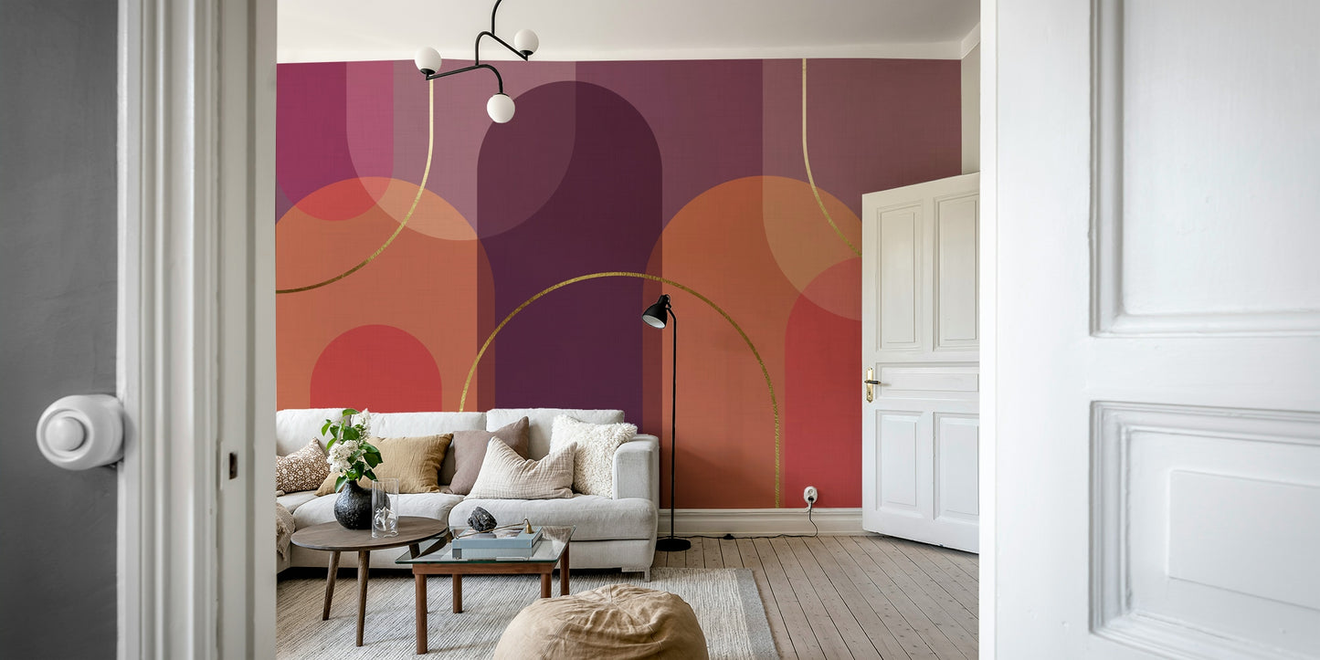 The artistic style is simple and graphic, reminiscent of the 1970s.
