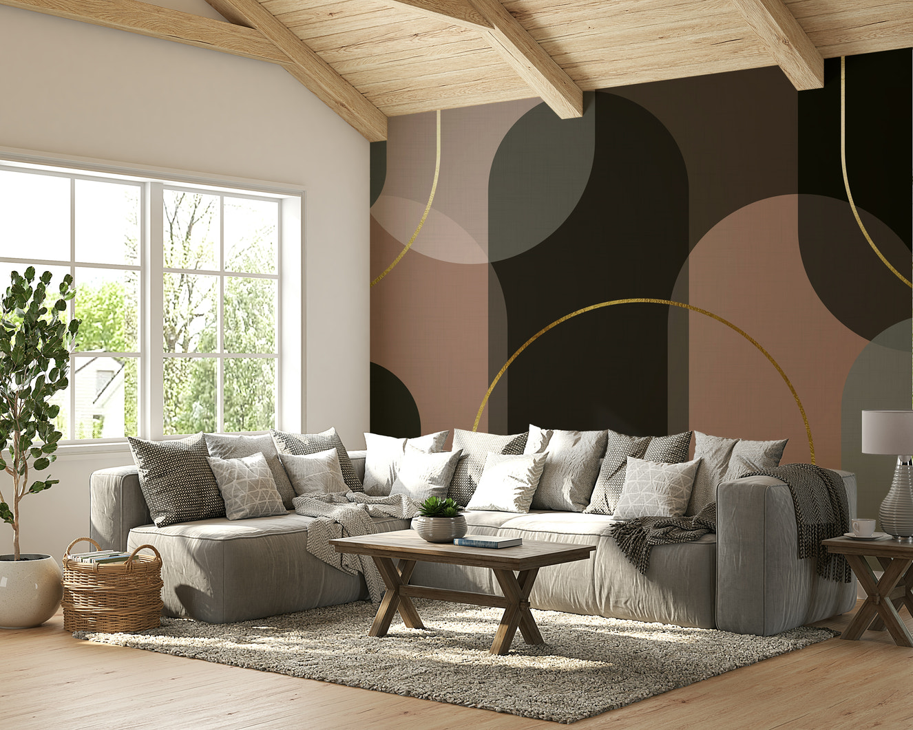 The lines are irregular and organic, like gentle waves.
