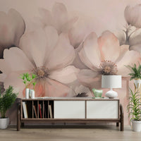 The branches are arranged gracefully across the wall.
