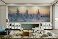 The ground is also covered in untouched snow.
