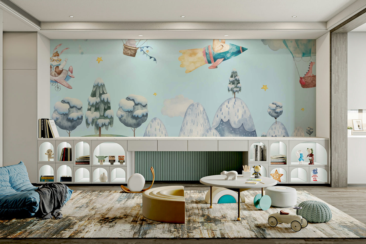 The design feels playful and gentle.

