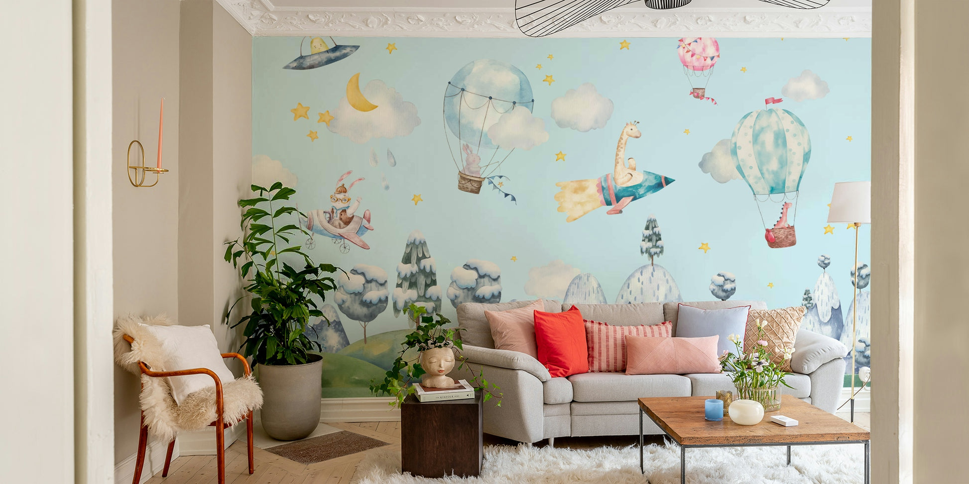 The image is suitable for a children's room or a playroom.

