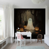Ghost and Black Cat Wall Mural unique style