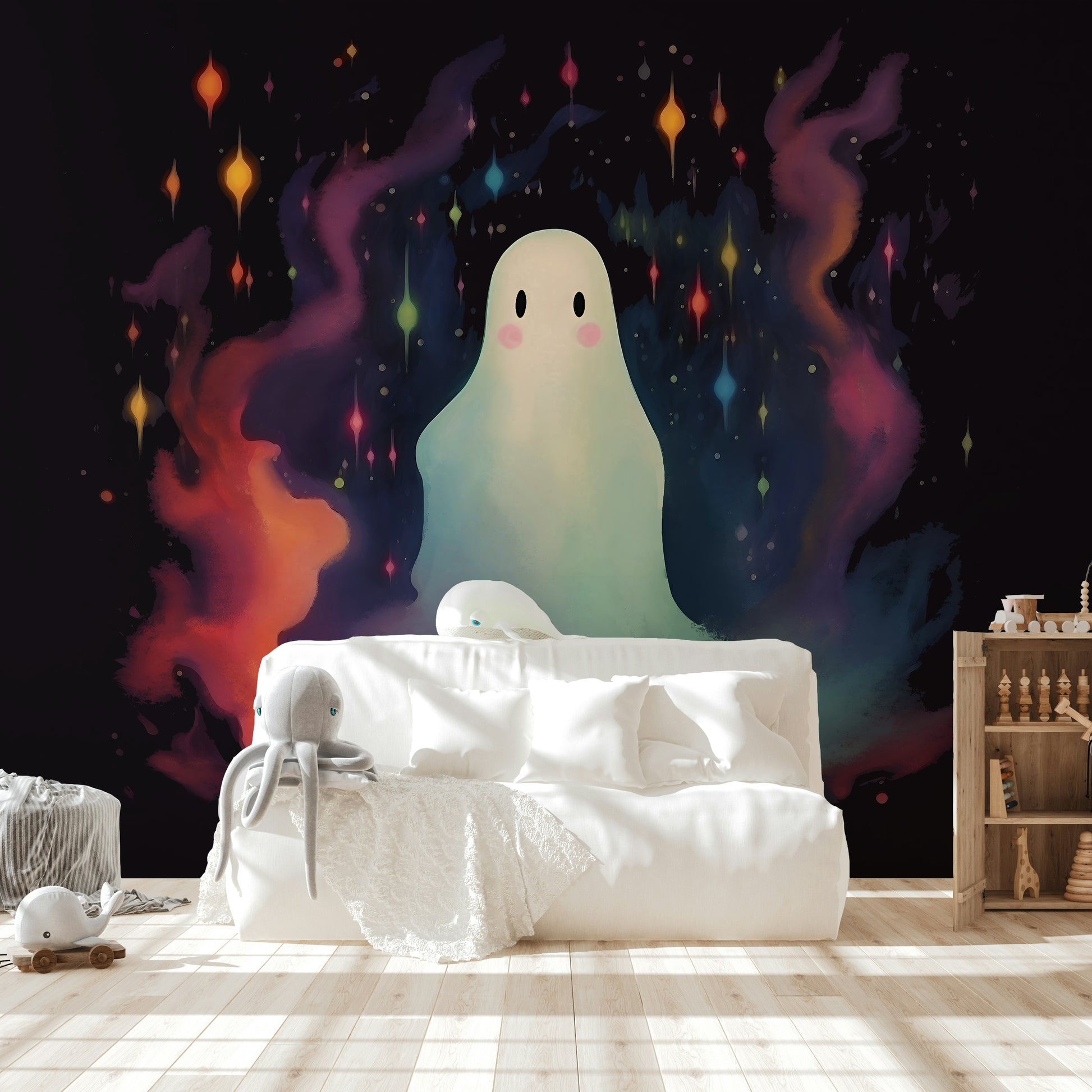 The composition is a detailed, narrative scene.

